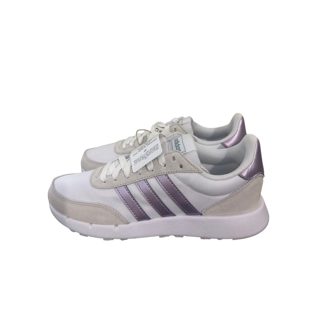 adidas Run 60s 2.0 women’s Low Top Lace-Up Sneakers White/Beige/Gray 7 u